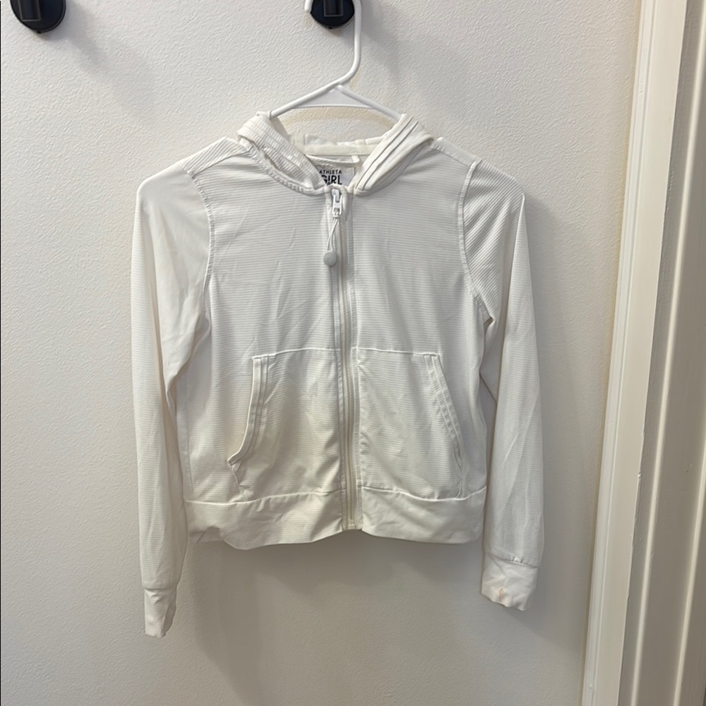Athleta Girl Cream Zip-Up Jacket